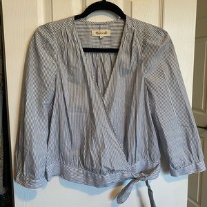 *LAST CALL* Madewell Seersucker Wrap Top